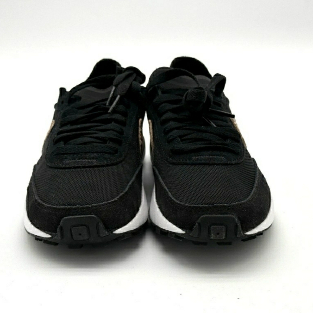 Women's Nike Waffle One Black and Leopard Print Sneakers Size 9 - Picture 4 of 8